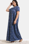 Zivame True Curv Mod Magic Knit Cotton Mid Length Nightdress - Blue Depth — thumbnail 3